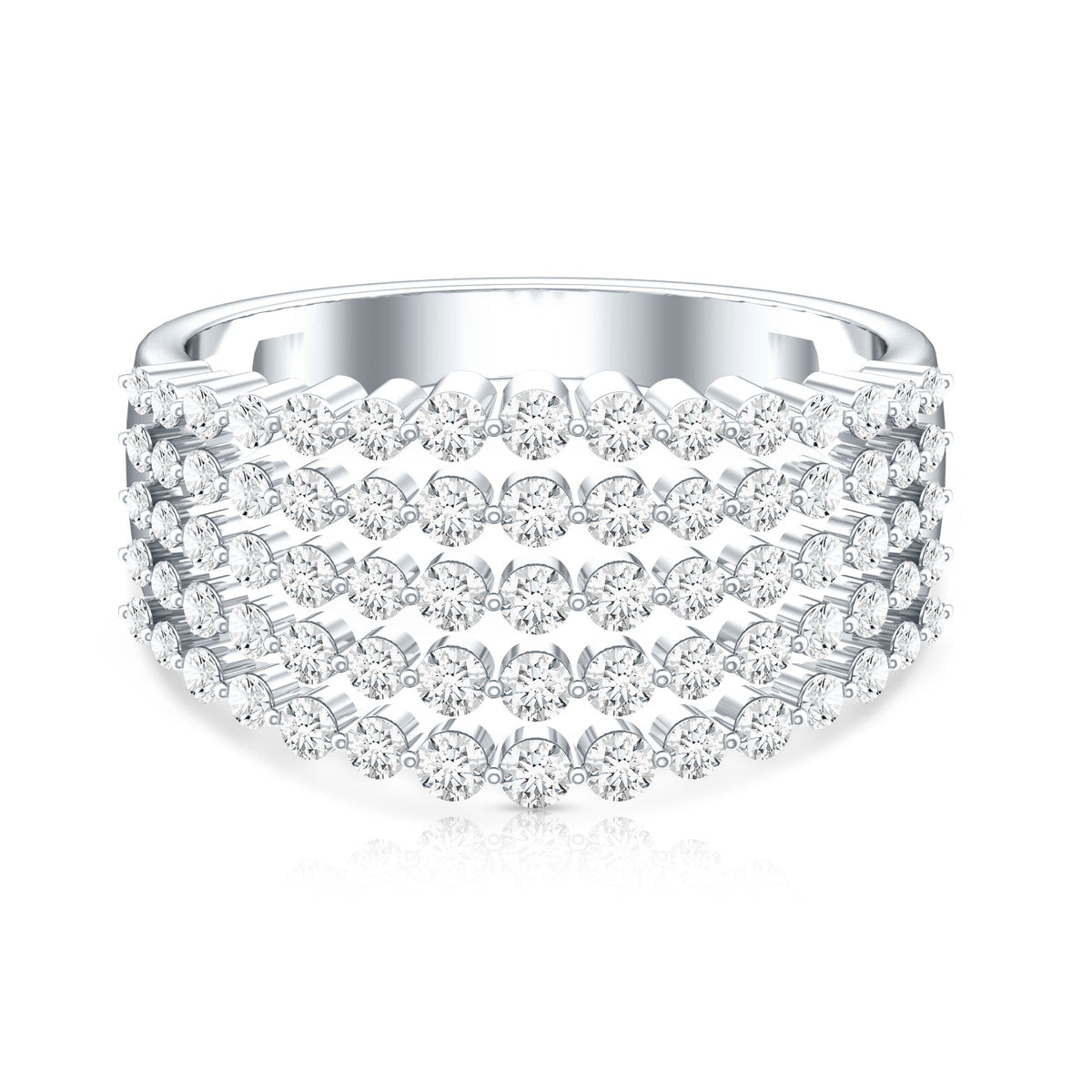 Lab Grown Diamond Statement Wedding Band for Women