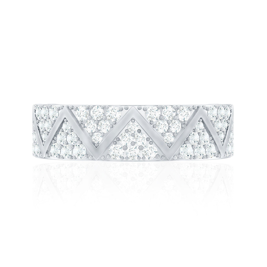 Certified Diamond Designer Wedding Band Ring