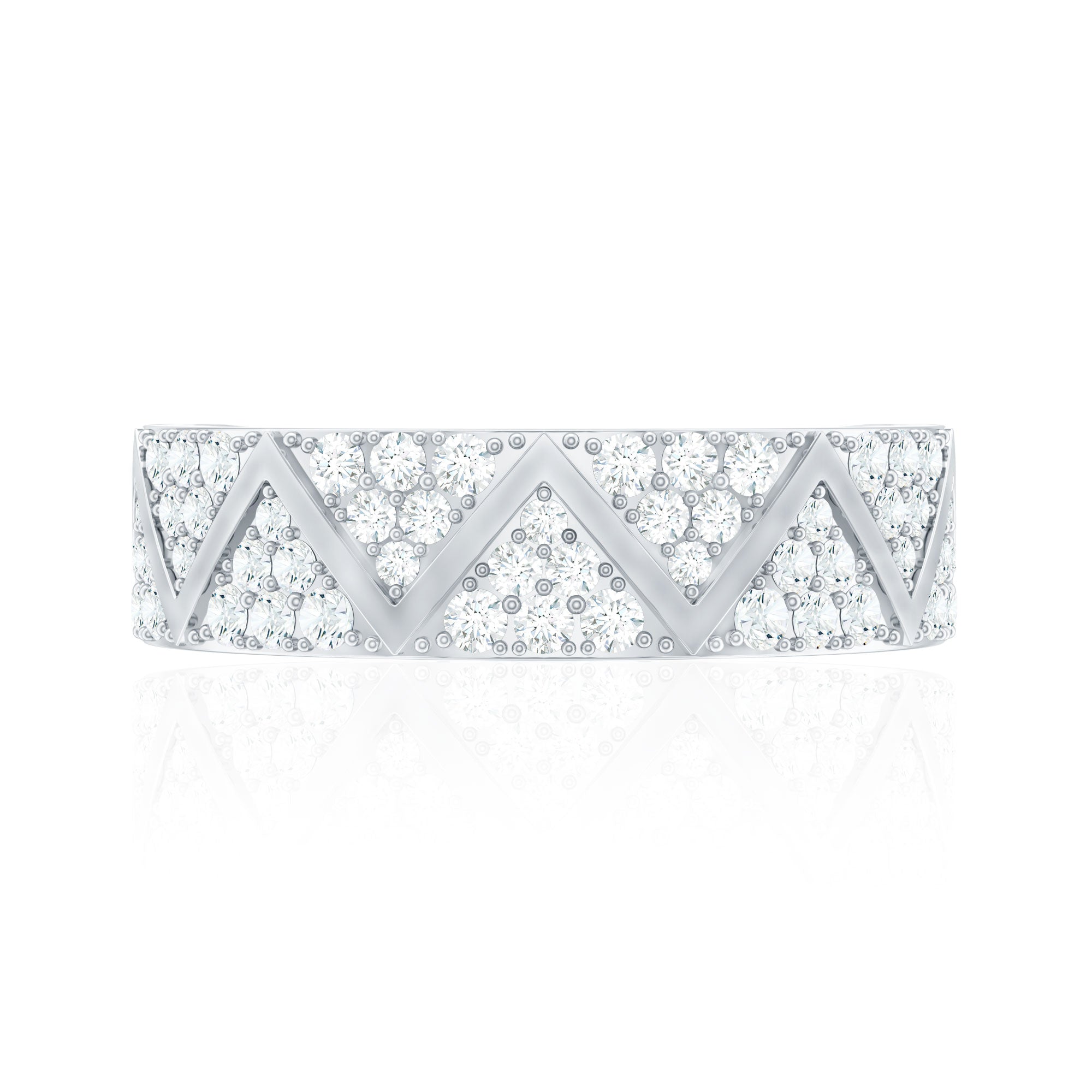 Certified Diamond Designer Wedding Band Ring