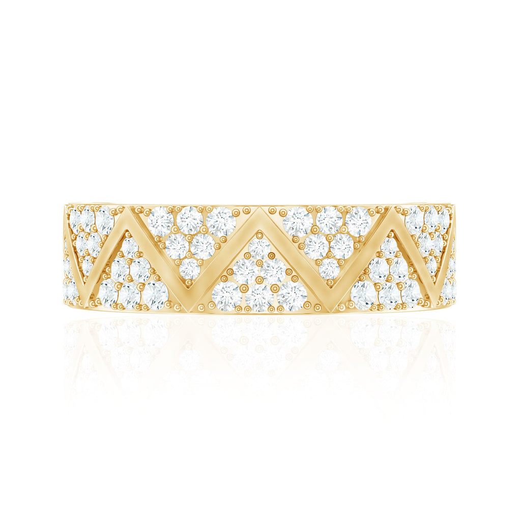 Certified Diamond Designer Wedding Band Ring