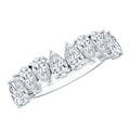 Pear Cut Moissanite Half Eternity Ring for Women