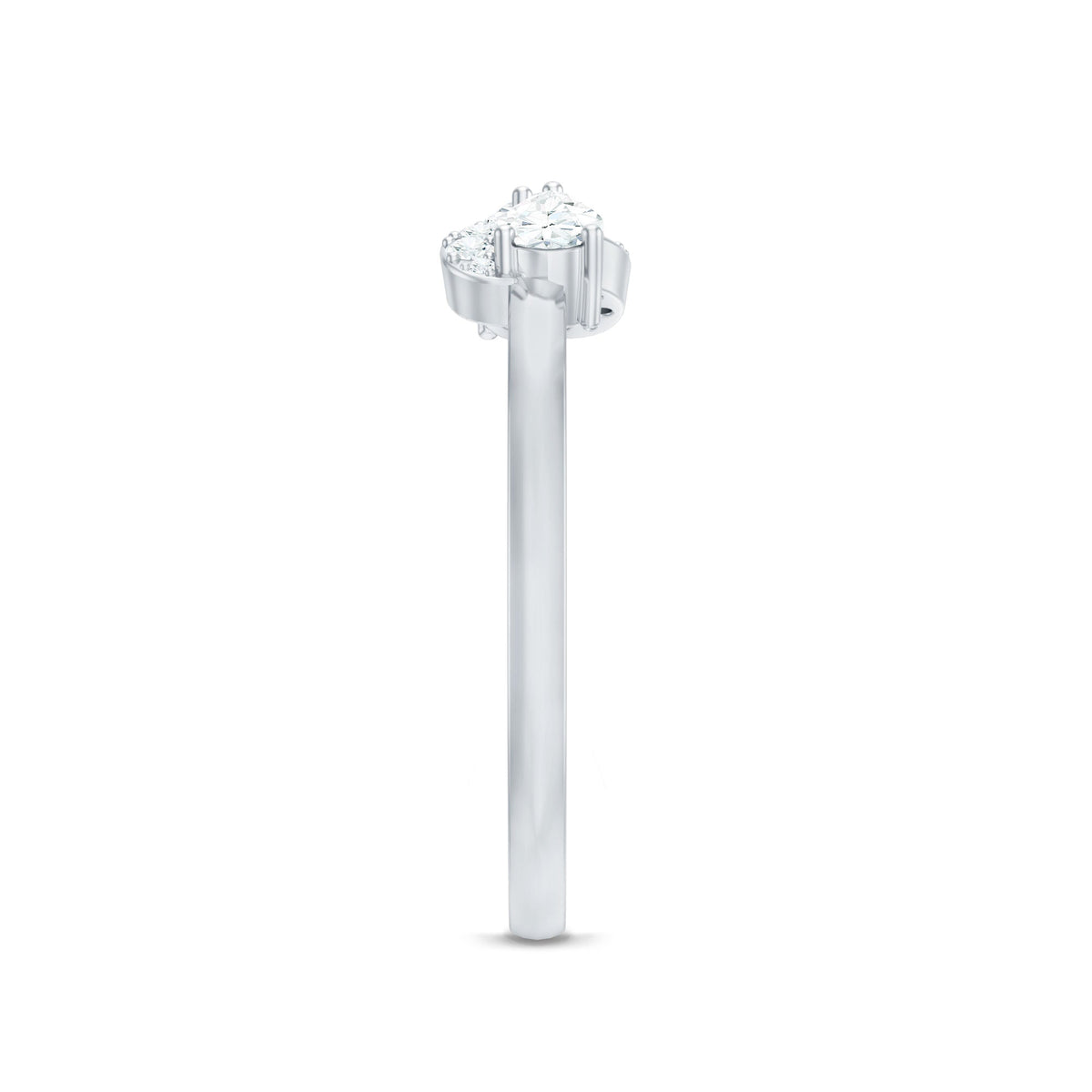 Brilliant Cut Moissanite Infinity Promise Ring for Her