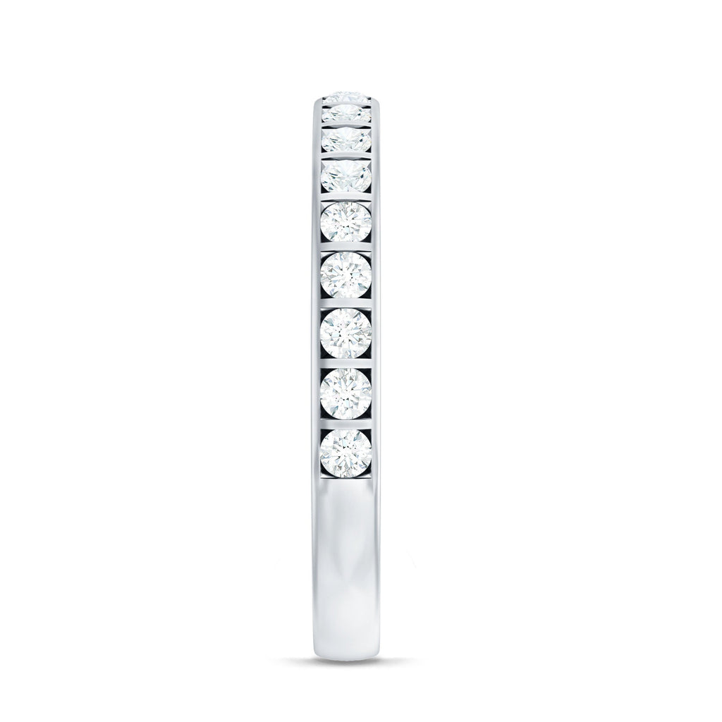 Bar Set Moissanite Half Eternity Band For Women