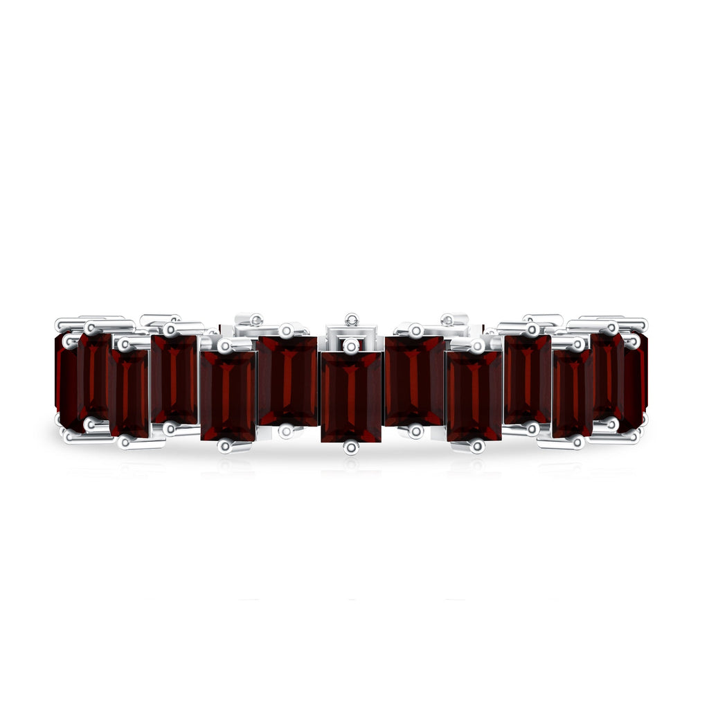 Real Garnet Baguette Eternity Ring with Certificate
