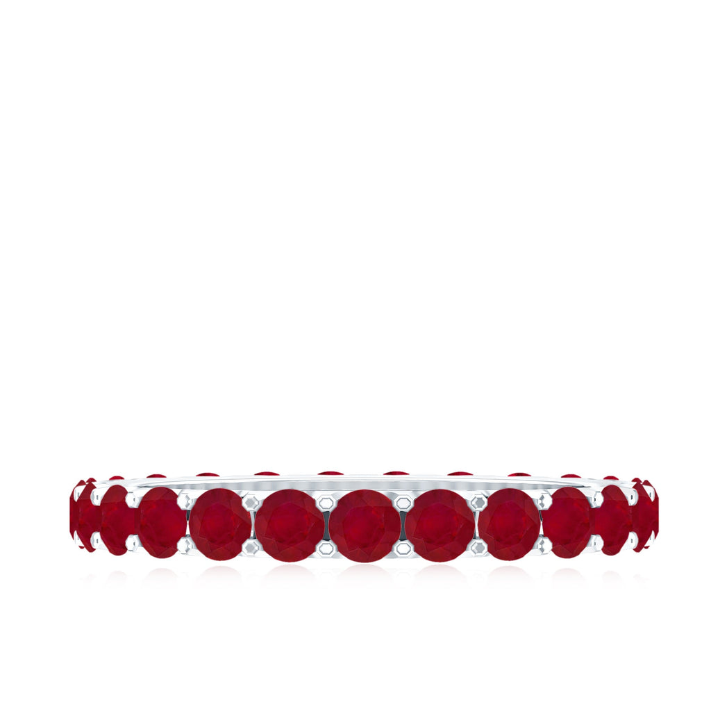 Natural Ruby Eternity Stackable Ring for Women