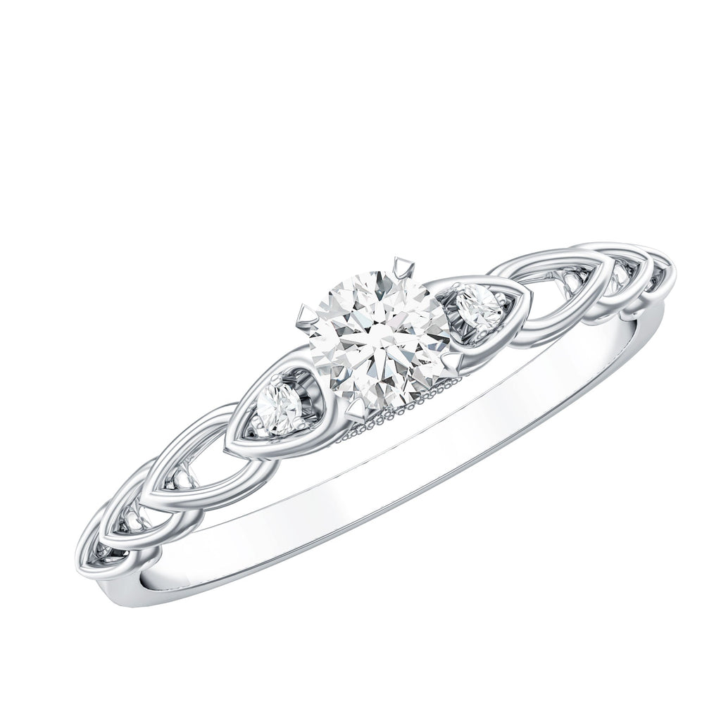 Genuine Diamond Minimalist Promise Ring with Certificate