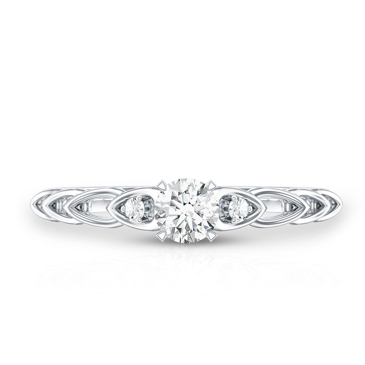Genuine Diamond Minimalist Promise Ring with Certificate