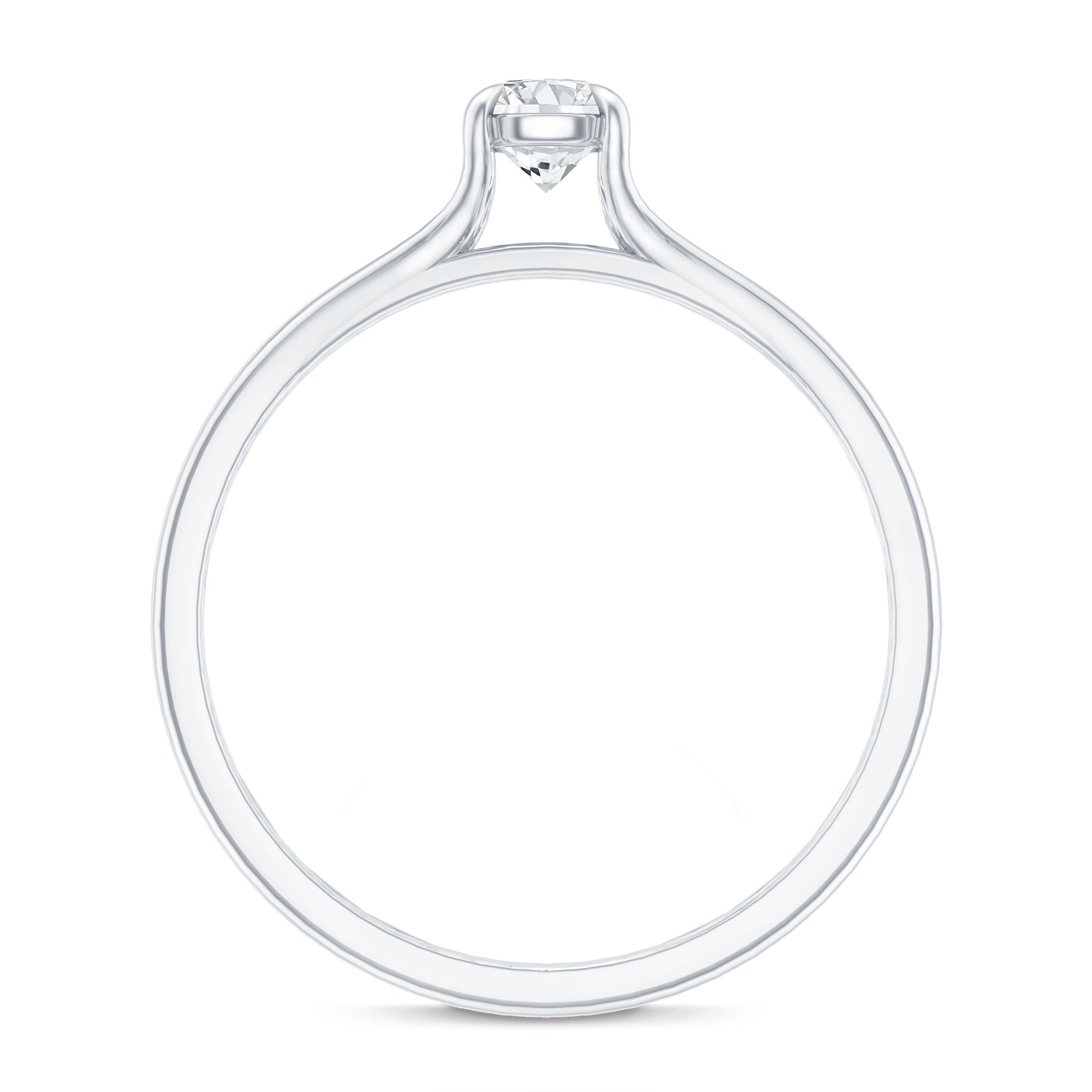 Promise Ring with Moissanite in Claw Setting