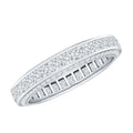 Channel Set Moissanite Princess Cut Wedding Band