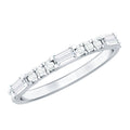 Baguette Moissanite Minimalist Stackable Eternity Ring