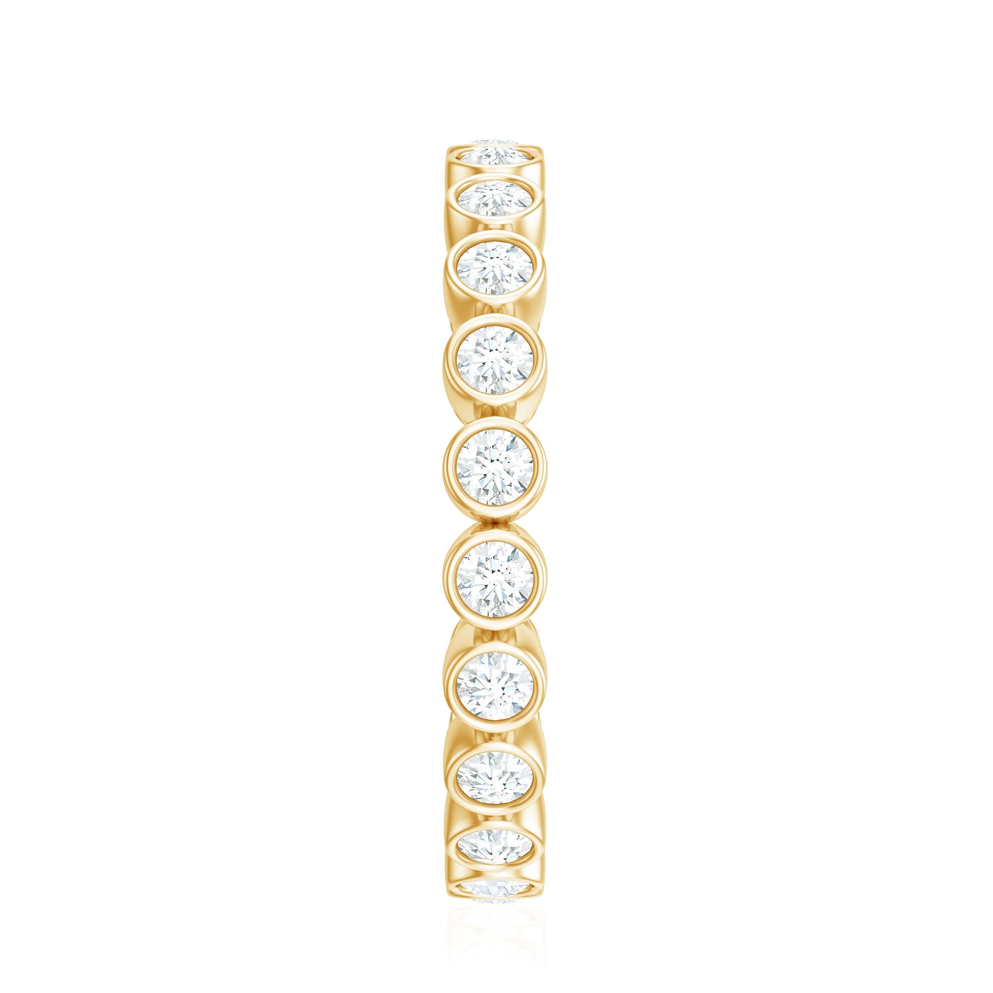 Real Diamond Eternity Ring in Bezel Setting