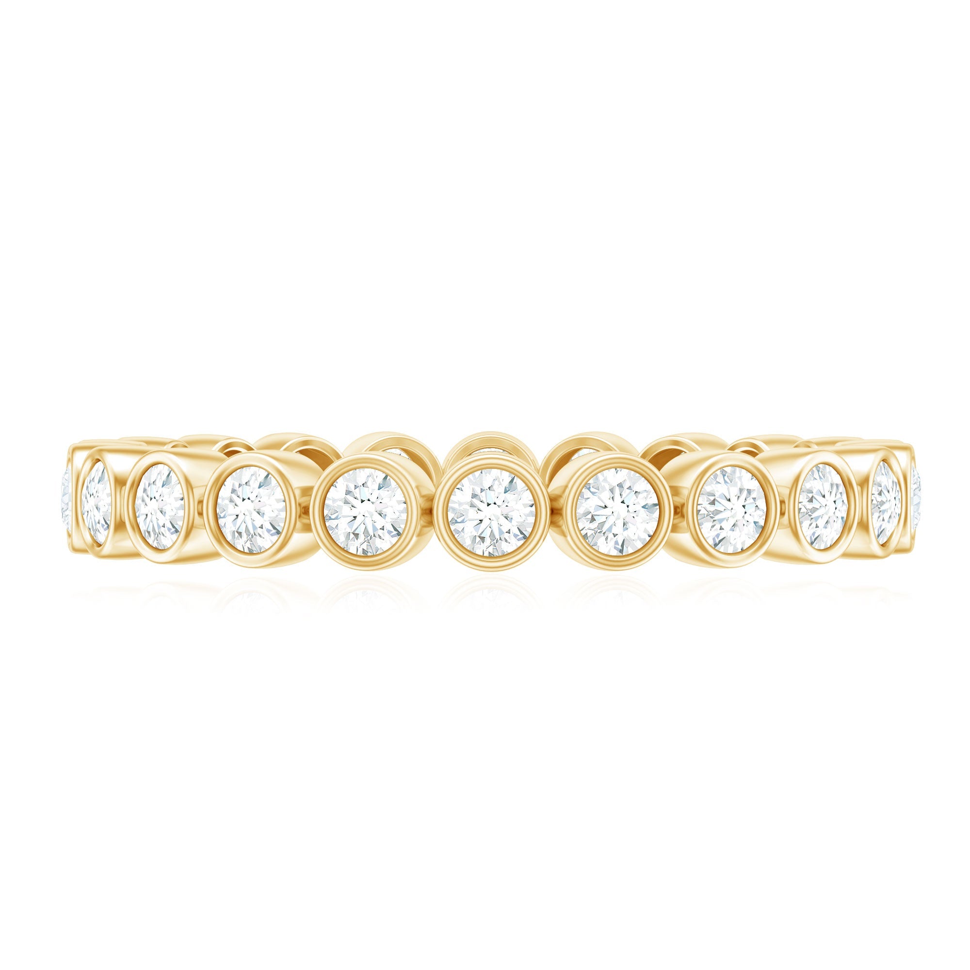Real Diamond Eternity Ring in Bezel Setting