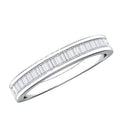 Channel Set Certified Moissanite Half Eternity Band Ring