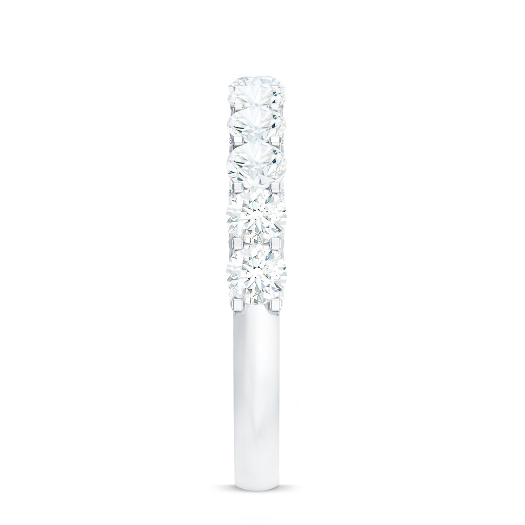 Trellis Set Moissanite Half Eternity Ring