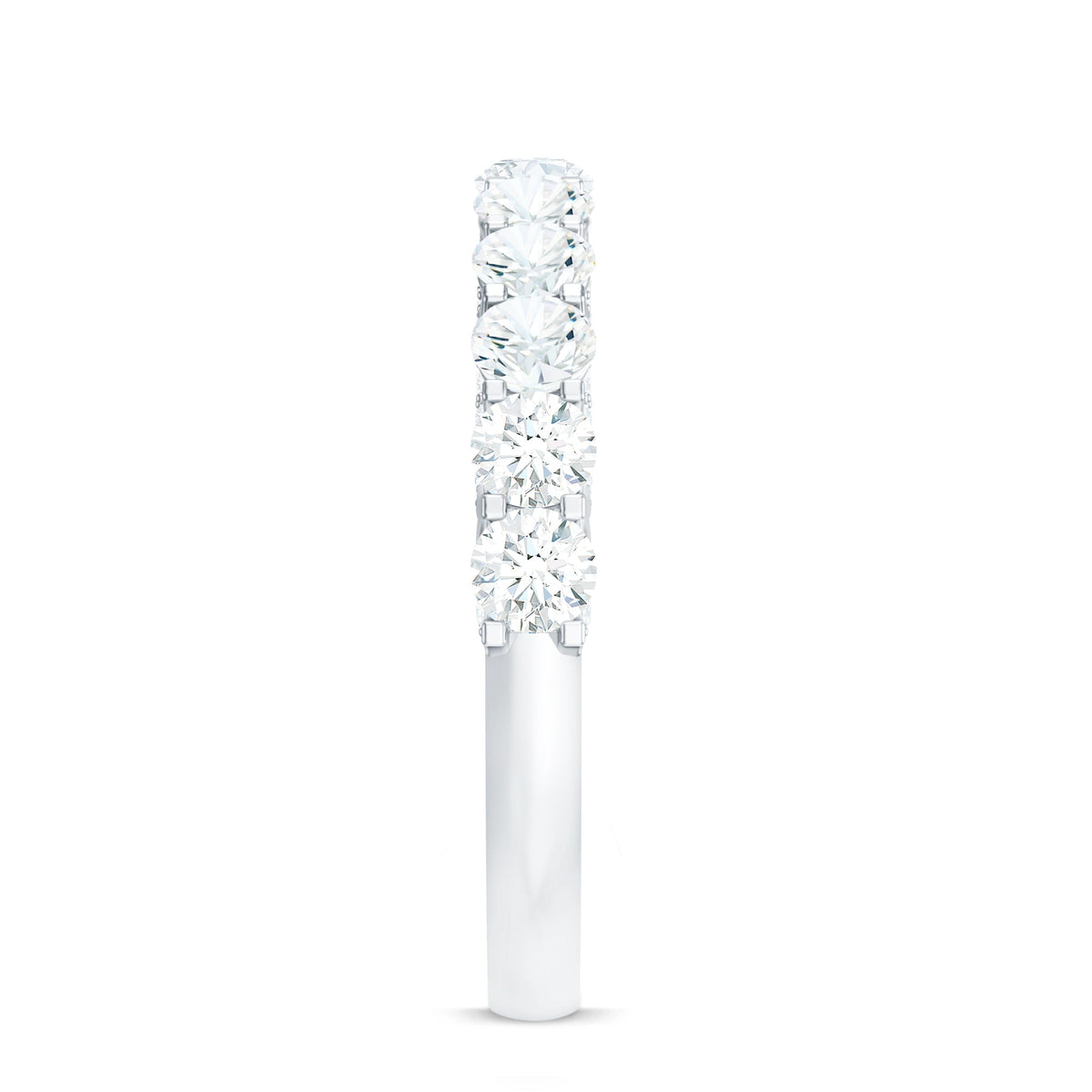 Trellis Set Moissanite Half Eternity Ring