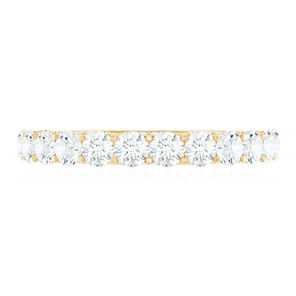 Trellis Set Moissanite Half Eternity Ring