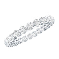Certified Round Cut Moissanite Eternity Band Ring