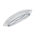 Pave Set Moissanite Eternity Band with Milgrain Detailing