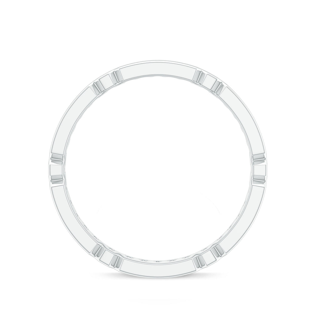 Classic Moissanite Full Eternity Ring in Pin Point Setting