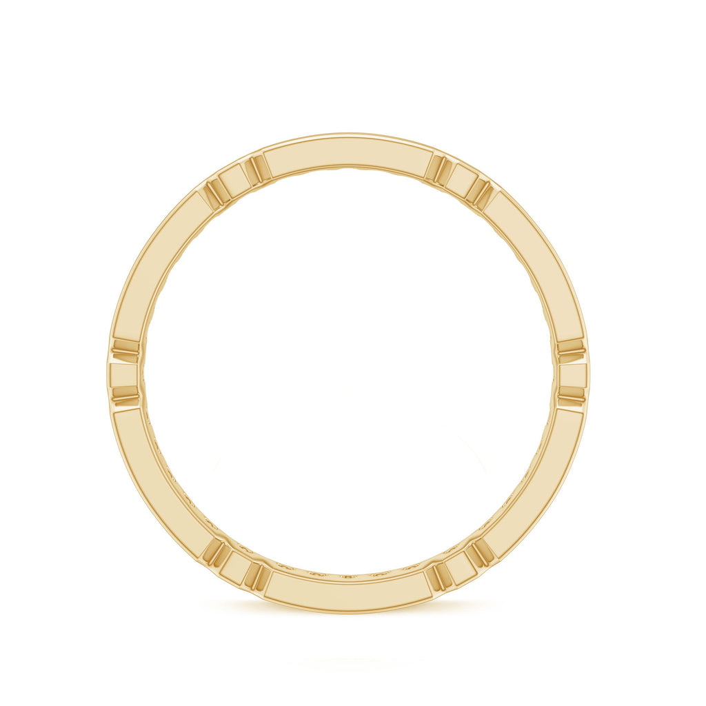 Classic Moissanite Full Eternity Ring in Pin Point Setting