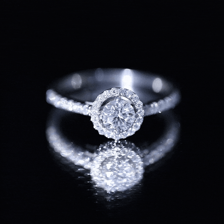 Brilliant Cut Moissanite Promise Ring With Certificate