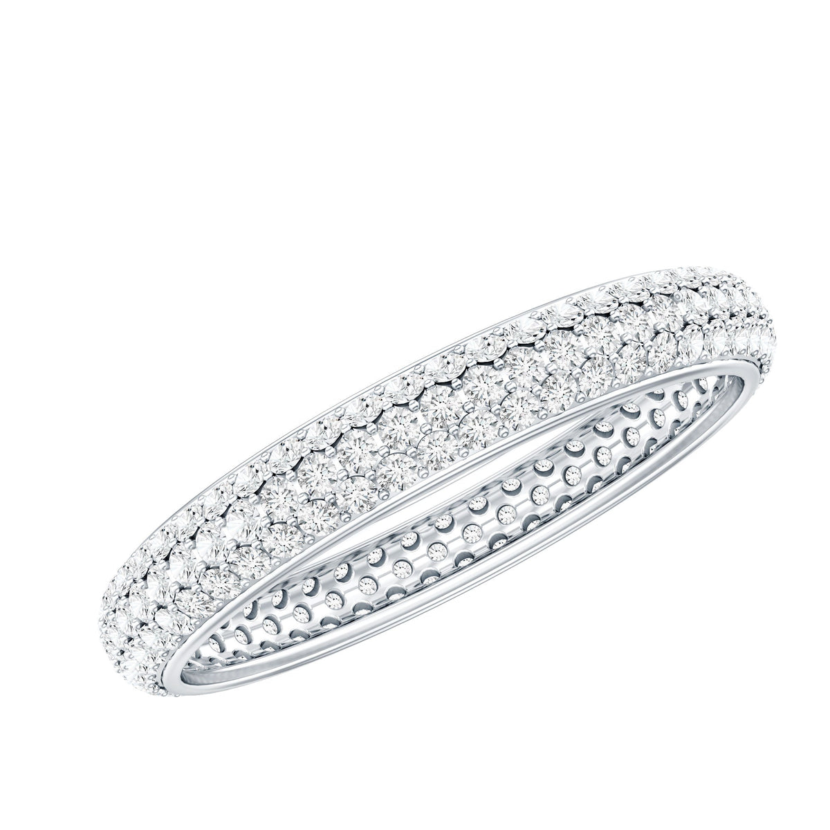 Classic Moissanite Eternity Wedding Band for Women
