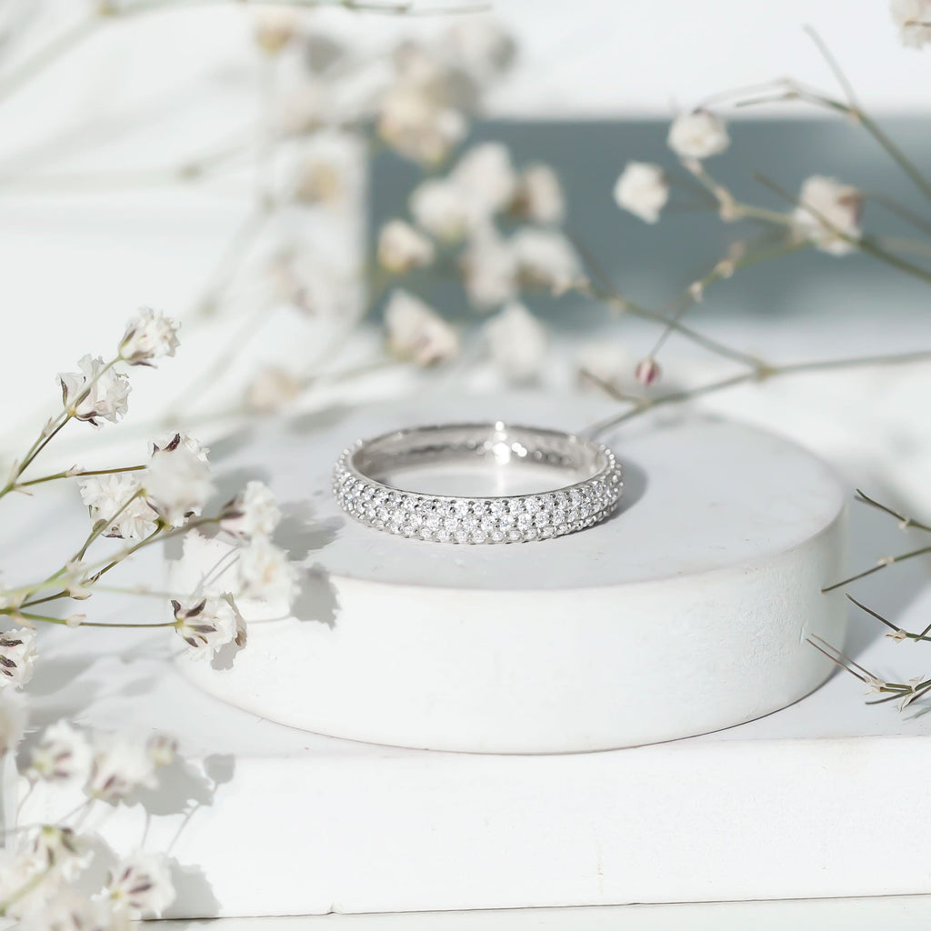 Classic Moissanite Eternity Wedding Band for Women