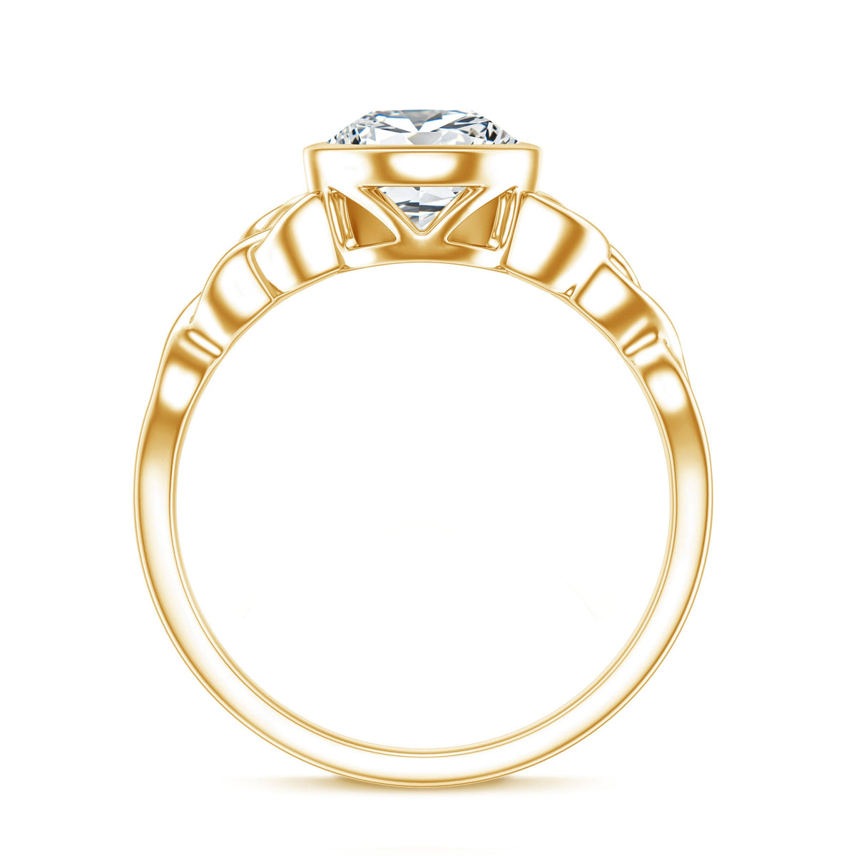 2.2 Carat Pear Shape Moissanite Celtic Knot Engagement Ring