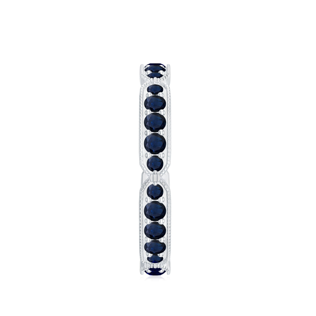 Real Blue Sapphire Eternity Ring for Women