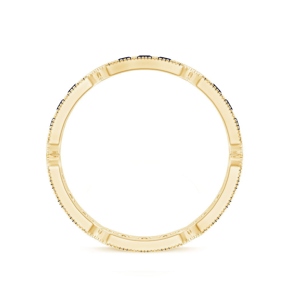 Real Blue Sapphire Eternity Ring for Women