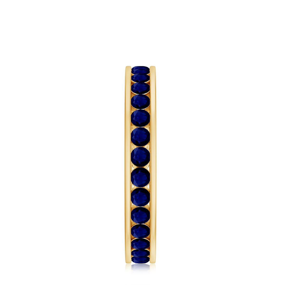 Natural Blue Sapphire Eternity Stackable Ring for Women