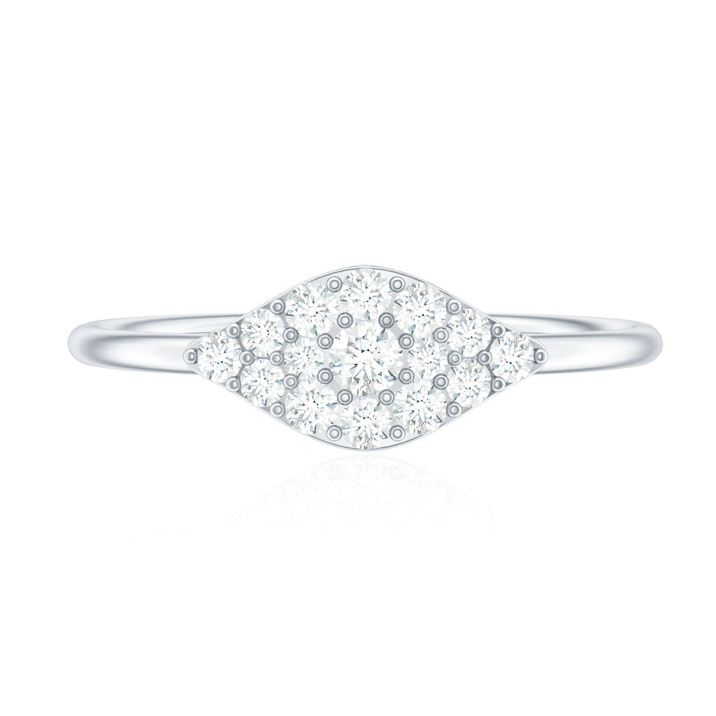 Certified Diamond Cluster Ring in Illusion Setting