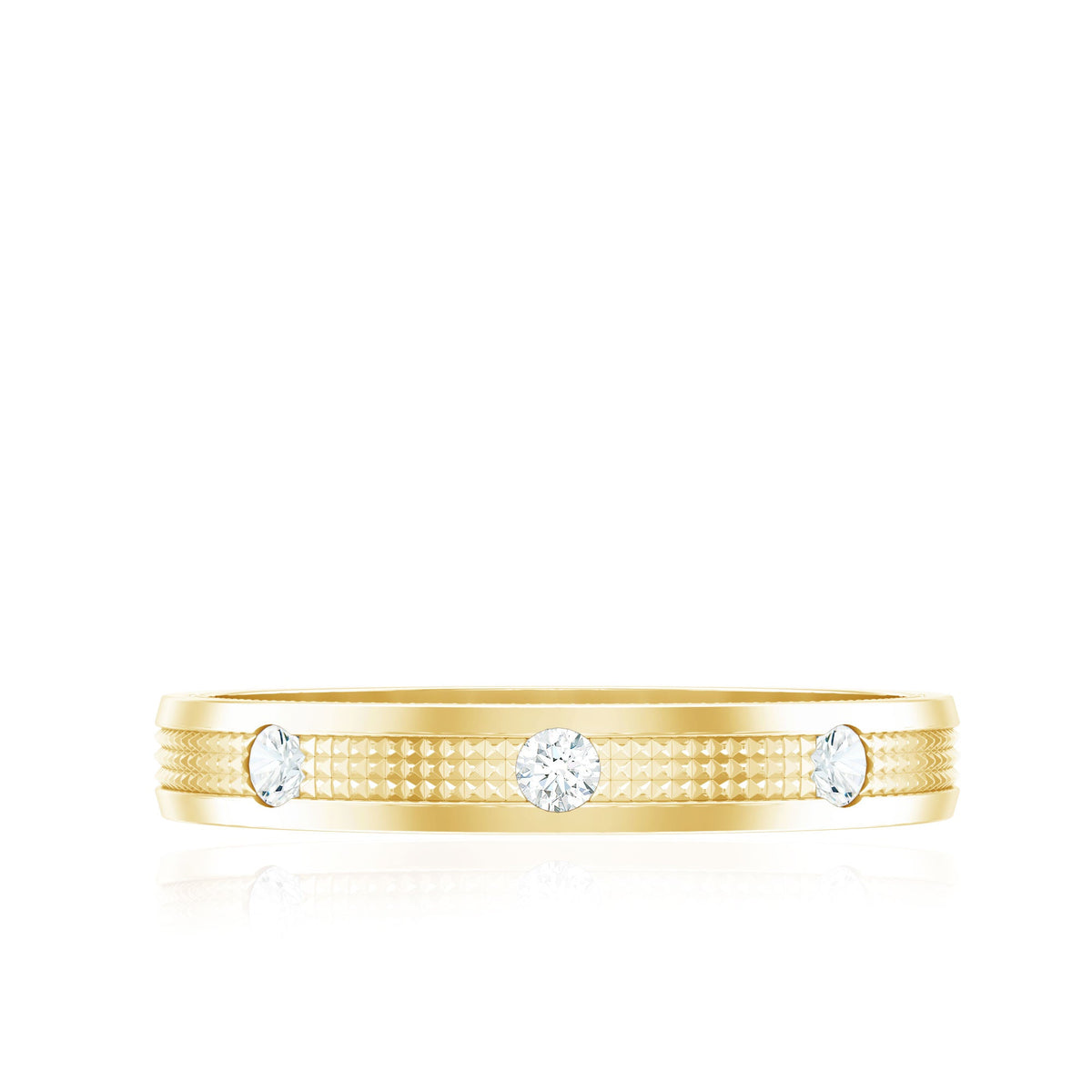 Certified Diamond Band Ring in Flush Setting
