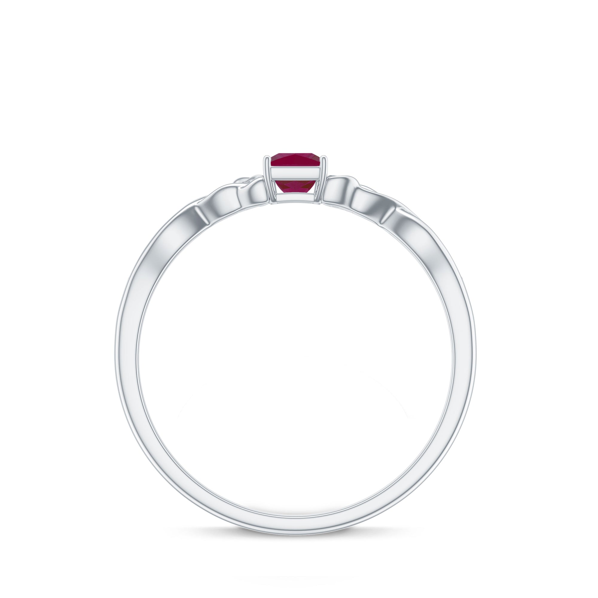 Natural Princess Cut Ruby Irish Promise Ping