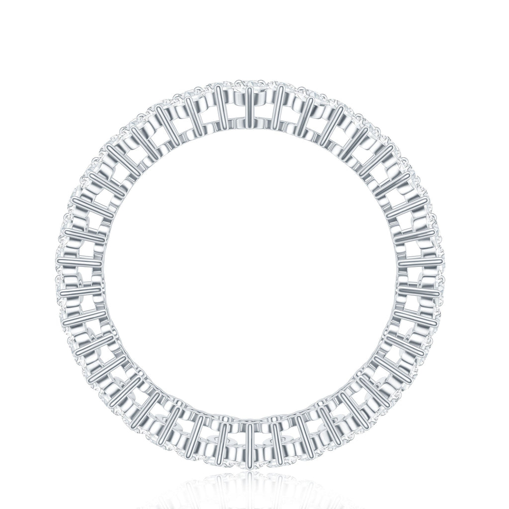 Cluster Wedding Band for Women with Moissanite