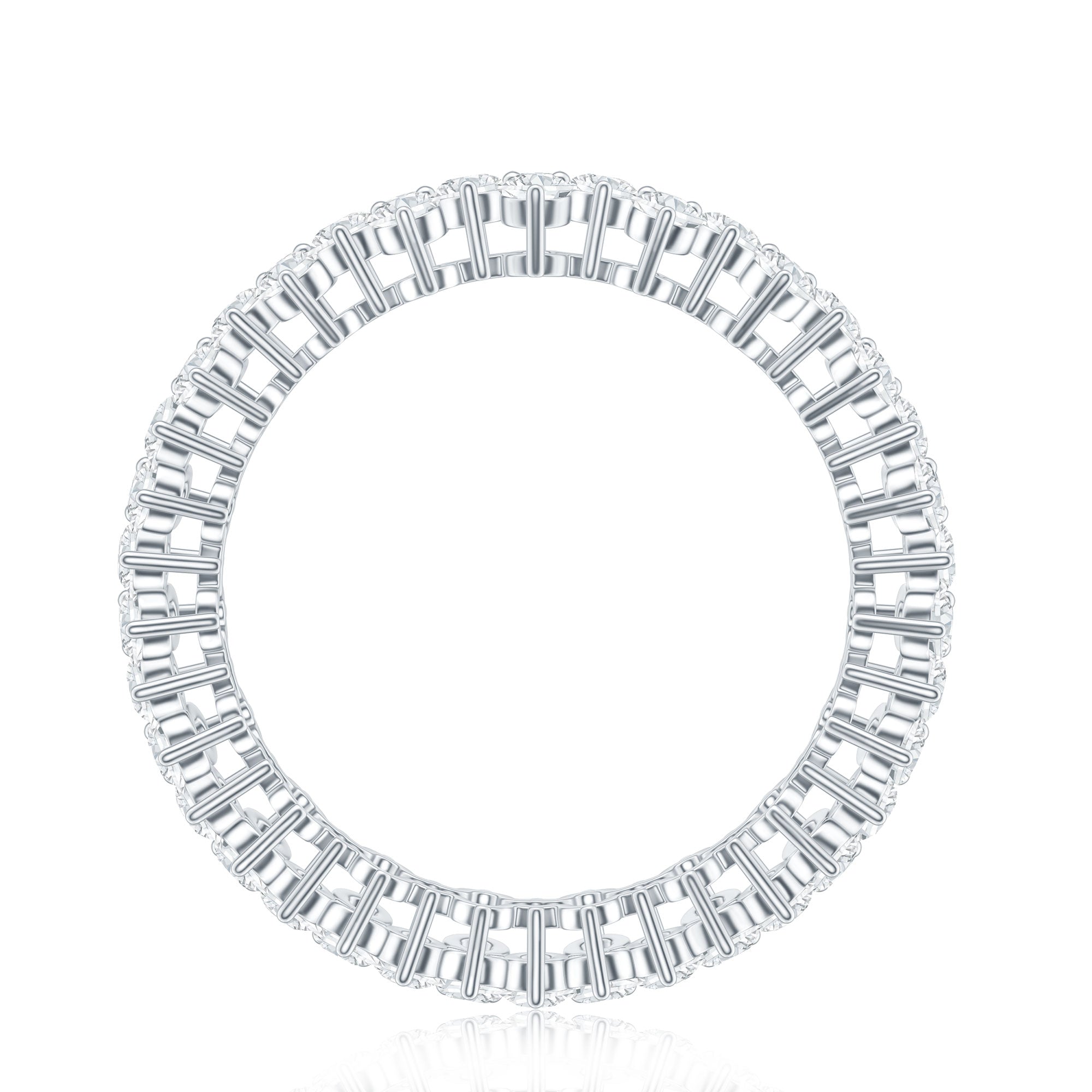 Cluster Wedding Band for Women with Moissanite