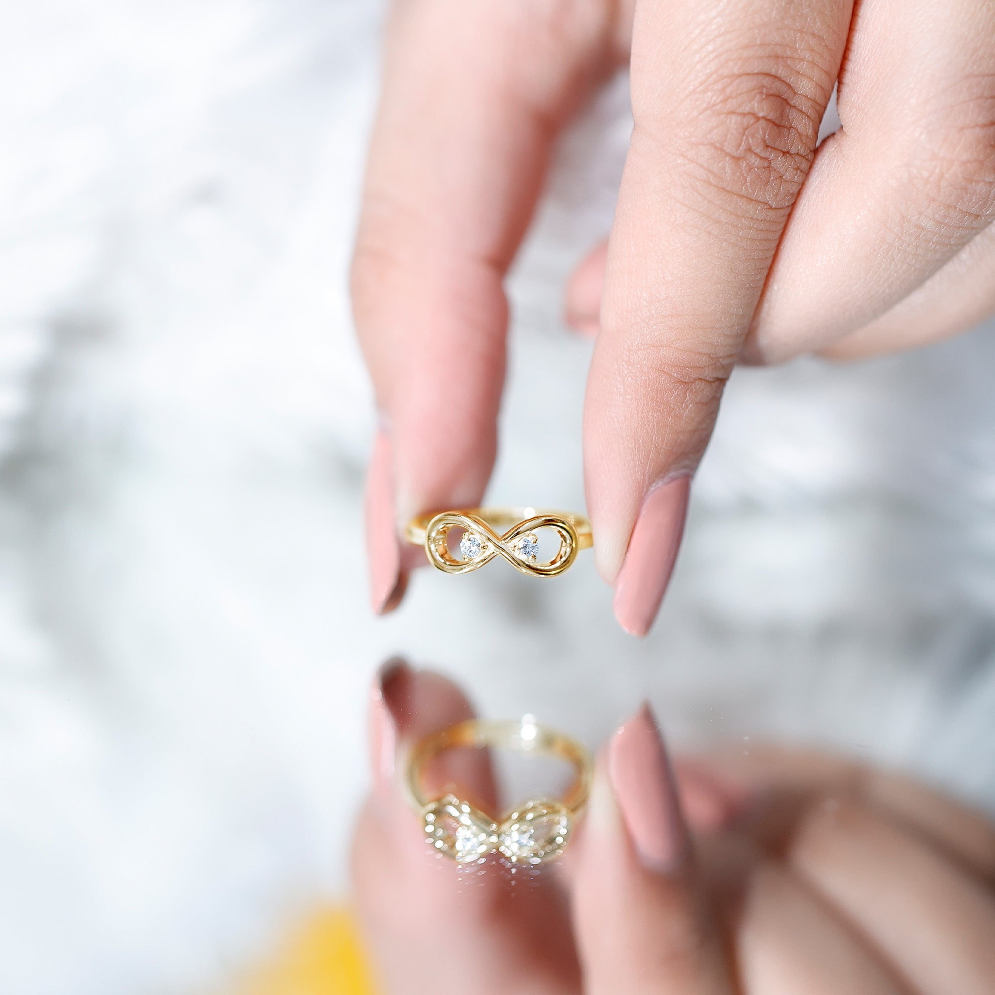 Certified Real Diamond Infinity Promise Ring for Women