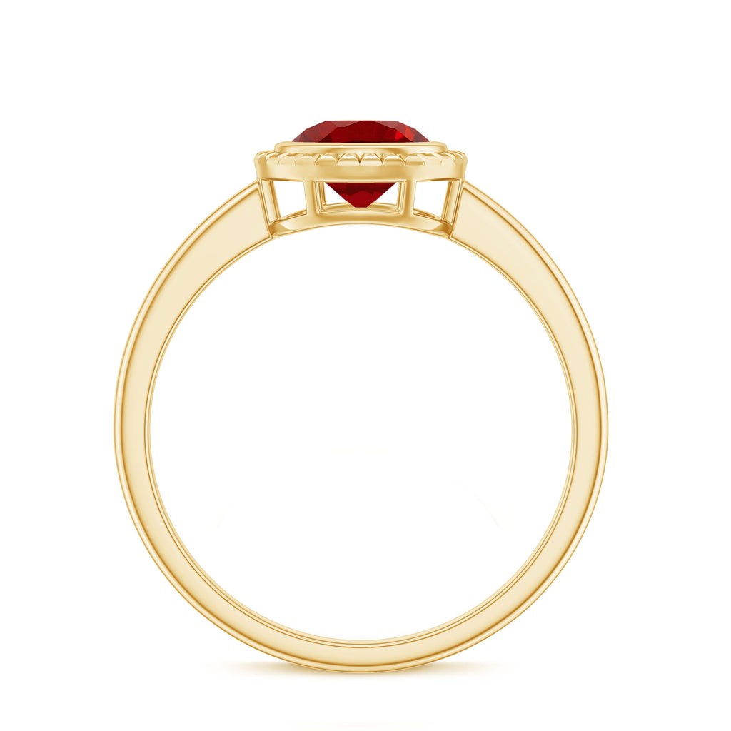 Bezel Set Lab Created Ruby Solitaire Promise Ring