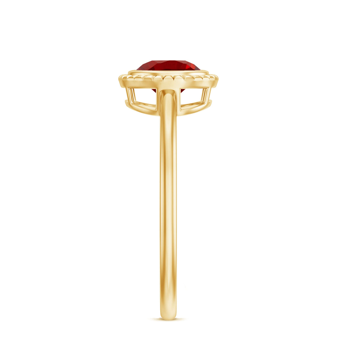 Bezel Set Lab Created Ruby Solitaire Promise Ring
