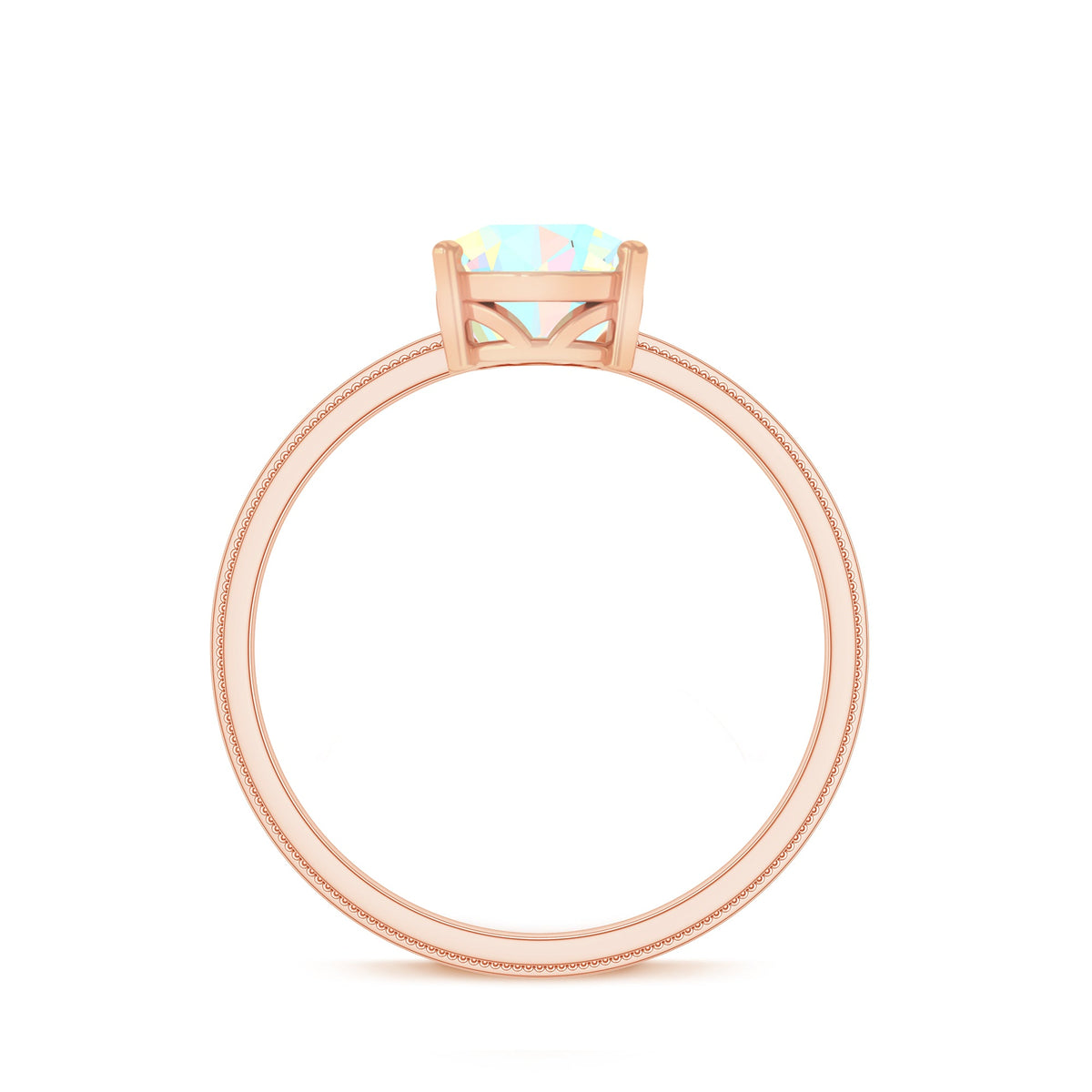 Certified Real Ethiopian Opal Solitaire Engagement Ring