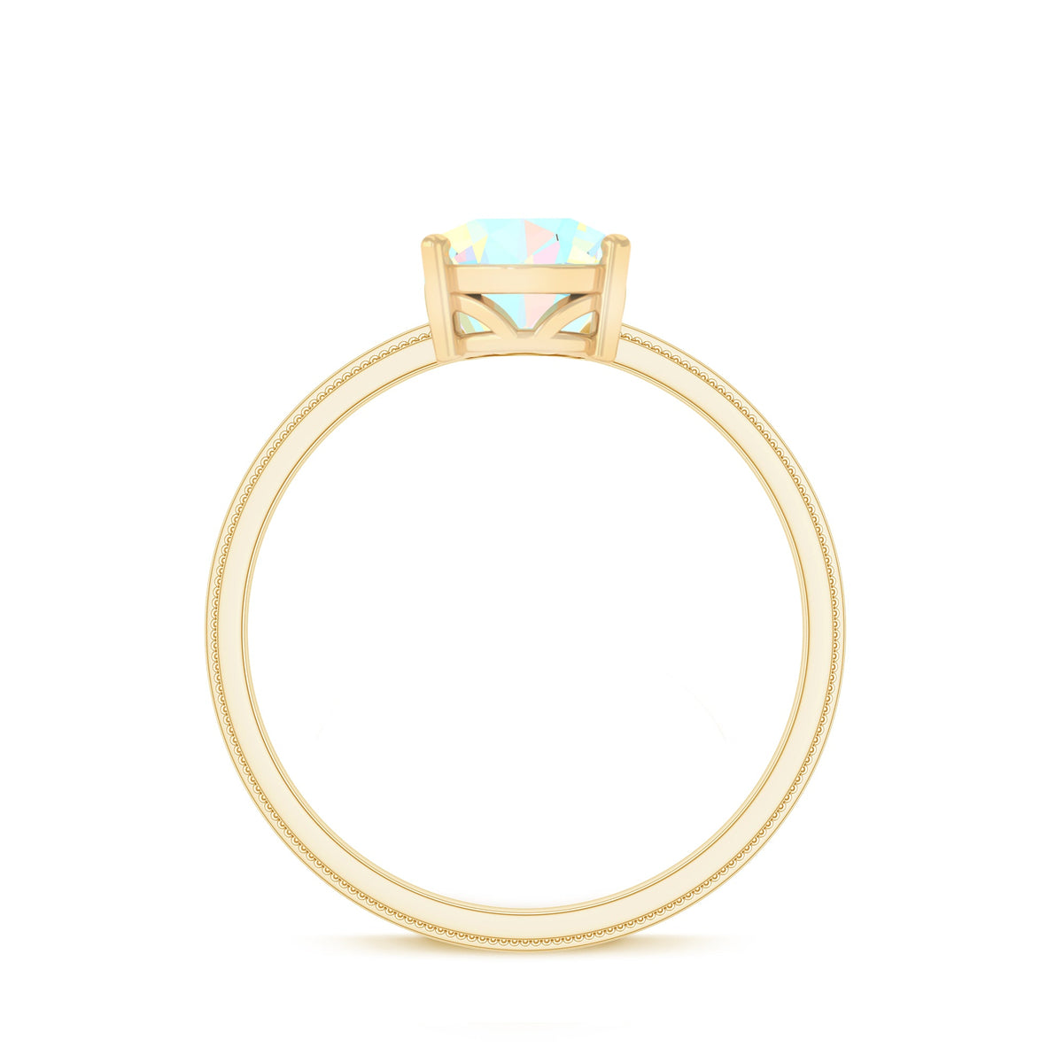 Certified Real Ethiopian Opal Solitaire Engagement Ring