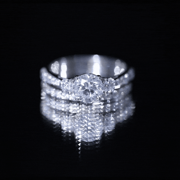 Certified Moissanite Classic Bridal Ring Set