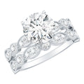 2 Carat Brilliant Cut Moissanite Bridal Ring Set