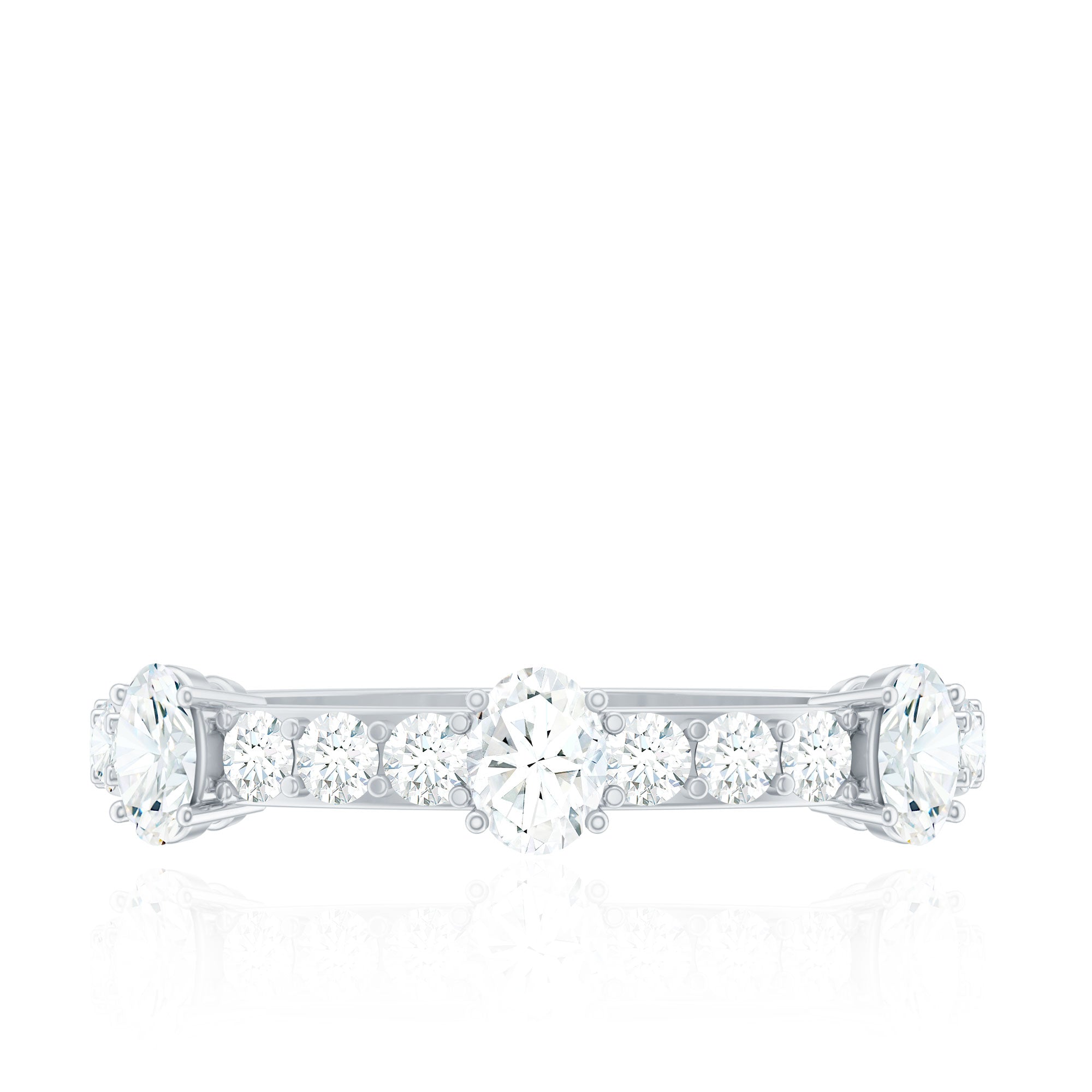Natural Diamond Half Eternity Band Ring