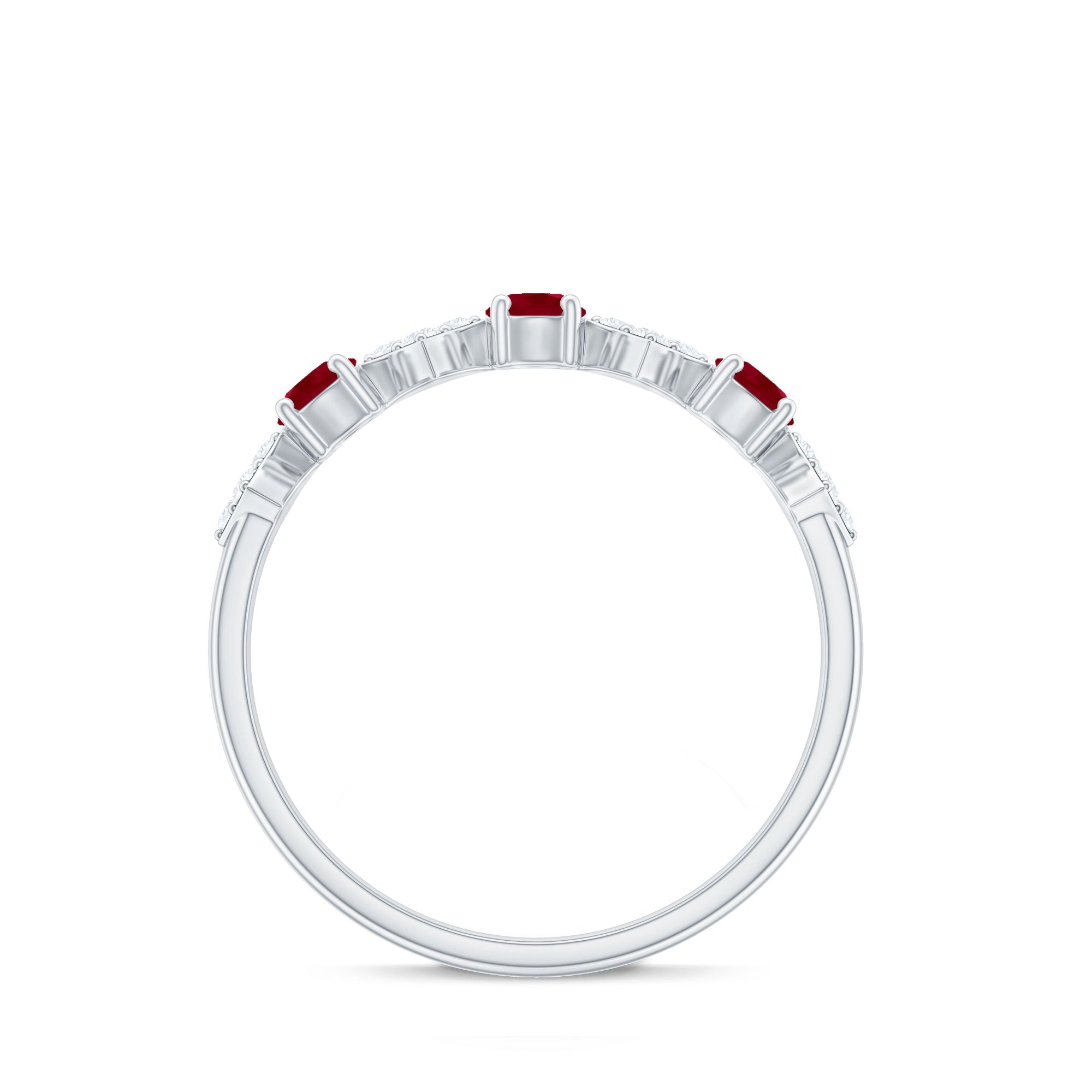 Real Ruby Diamond Half Eternity for Women