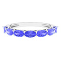 Oval Shape Tanzanite East West Eternity Band Ring