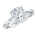 Cushion Cut Solitaire Moissanite Engagement Ring For Her