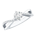 Round Cut Moissanite Infinity Engagement Ring for Her