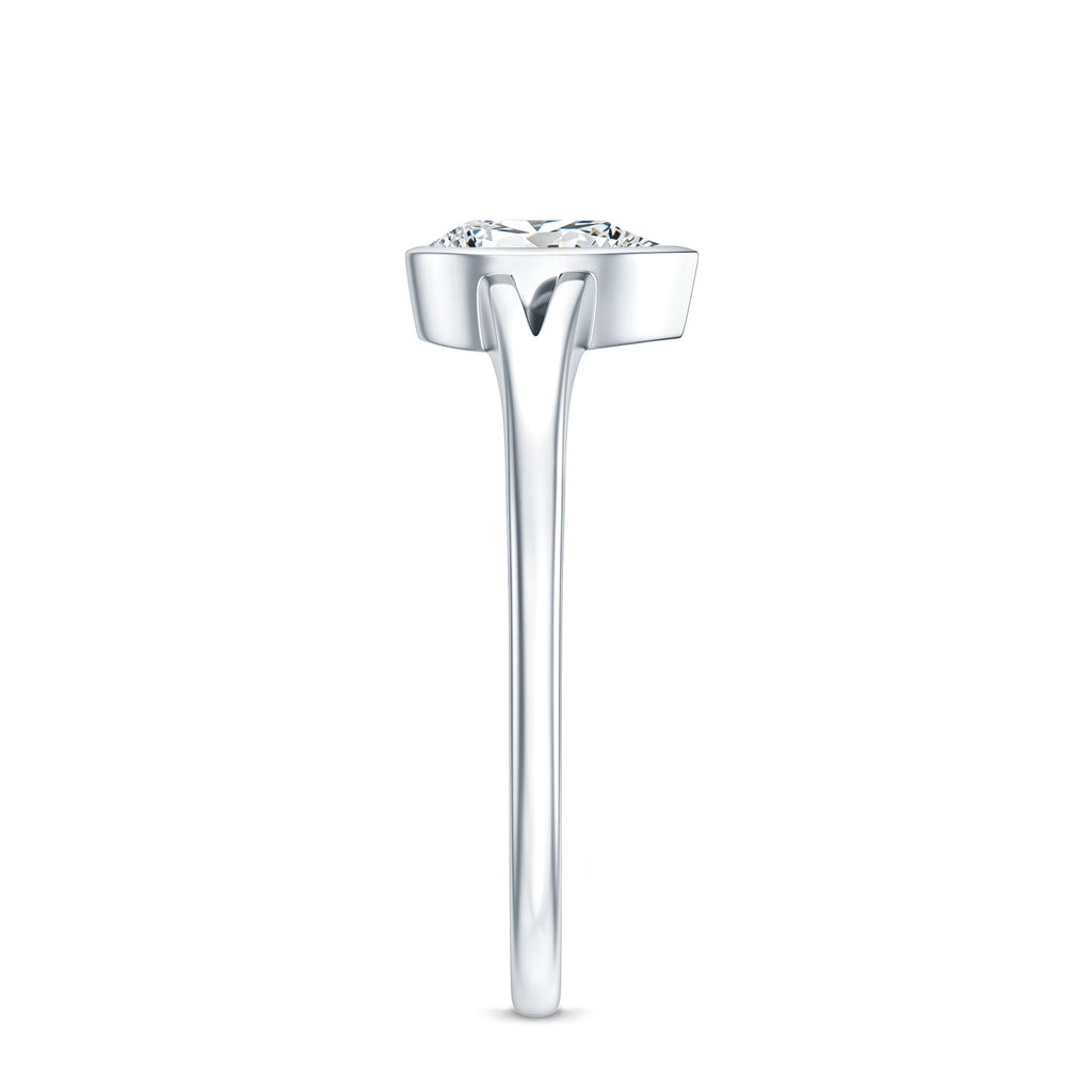 Pear Cut Lab Grown Diamond Solitaire Ring in Split Shank