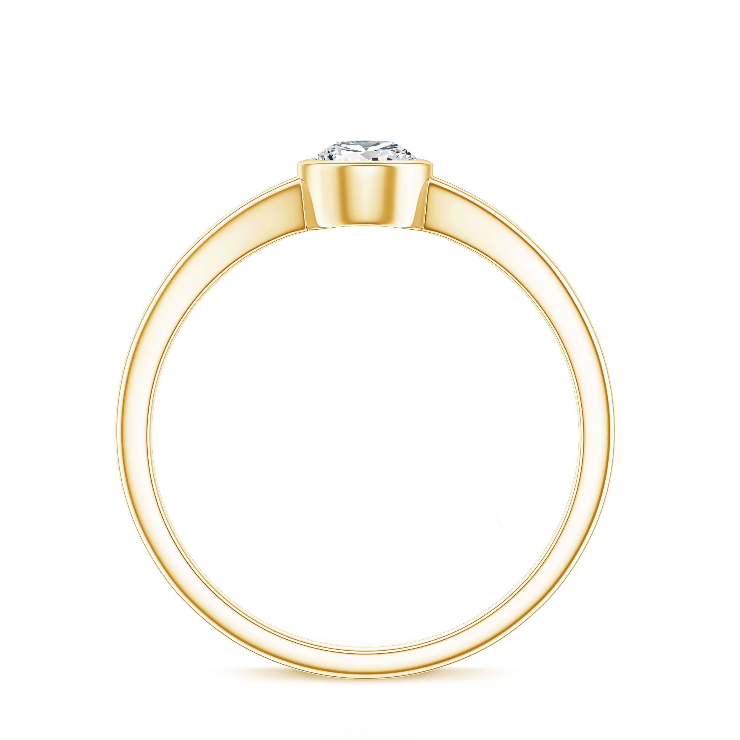 Pear Cut Lab Grown Diamond Solitaire Ring in Split Shank